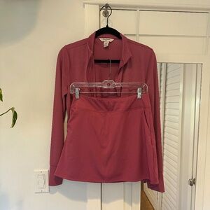 Tommy Bahama - Pink Golf Zip-up and Skirt Set
